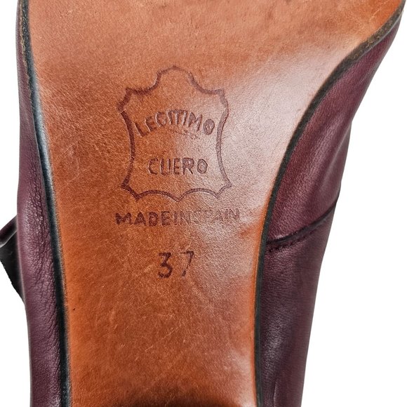 Bravo Creations Shoes Womens EU 37 Brown Leather Kilted Fringe Block Heel Loafer - Picture 8 of 10